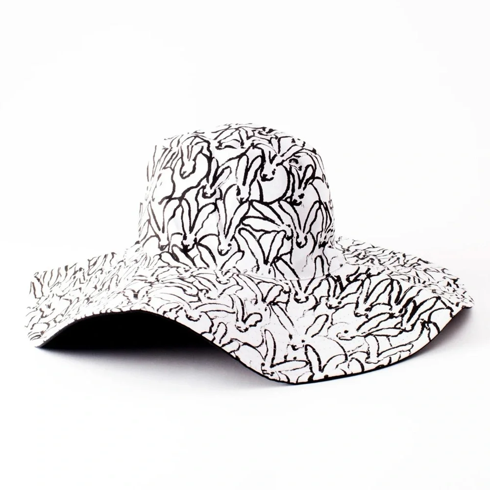 Hunt Slonem Bunny Beach Hat